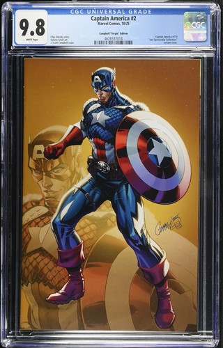 Captain America #2 - J. Scott Campbell 1:100 Virgin Incentive Cover CGC 9.8
