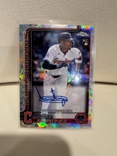 2025 Topps Chrome Logofractor #RA-AMA Angel Martinez Auto Guardians Rookie RC