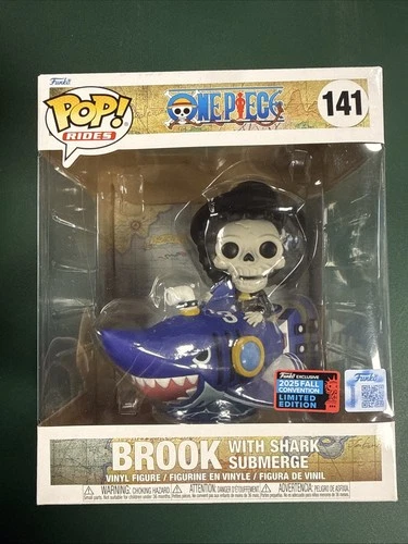 Funko Pop Rides One Piece Brook With Shark Submerge 141 NYCC 2025 Shared Sticker