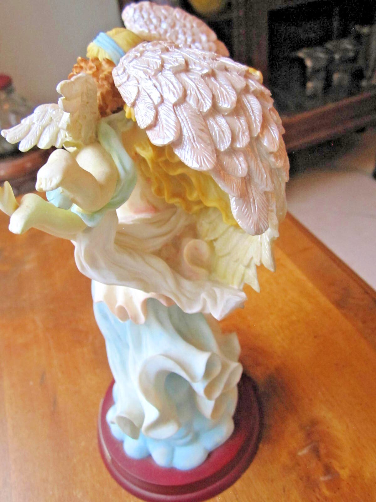 La Verone Collection Cast Resin Guardian Angel with Cherub Figurine eBay