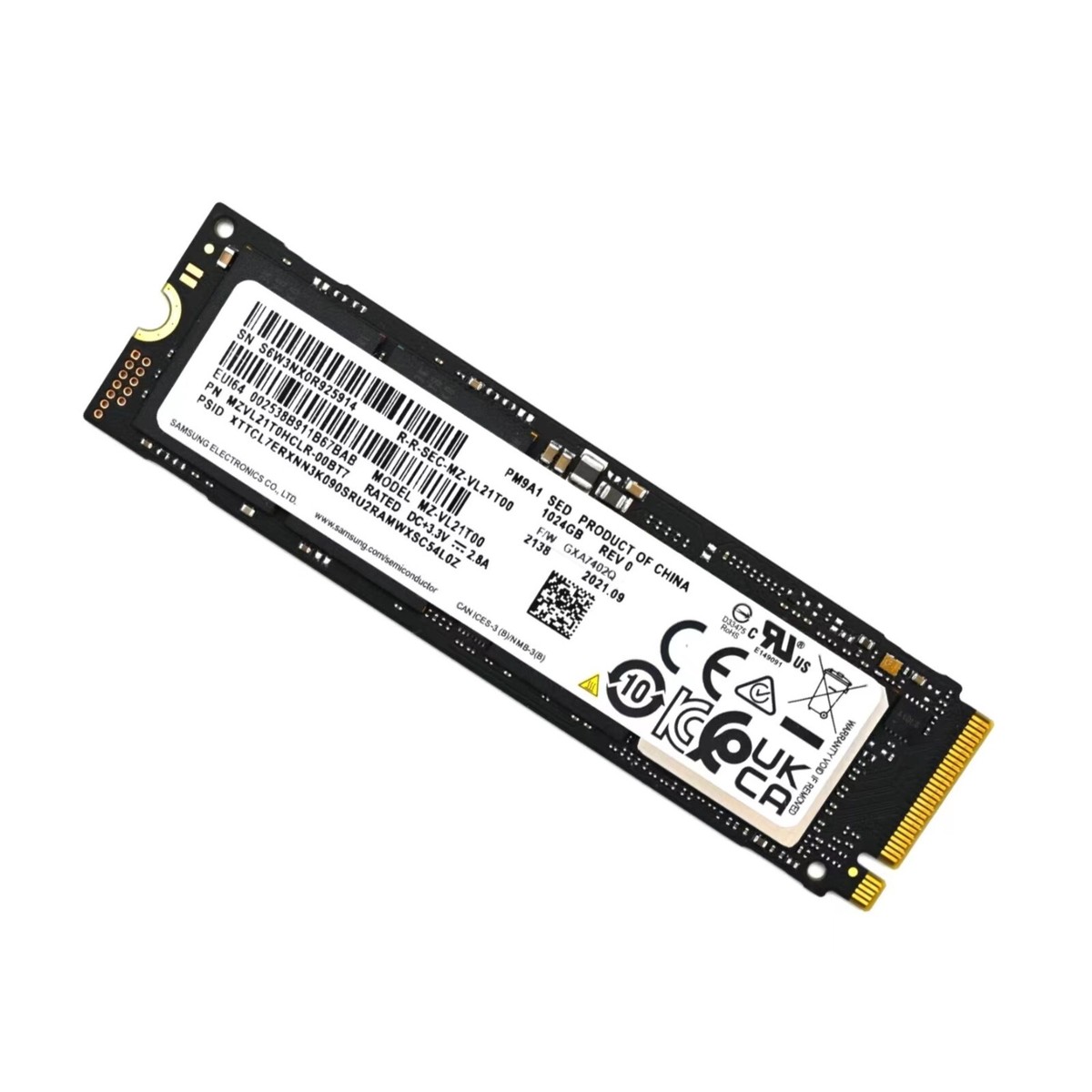 内蔵型SSD OEM Samsung PM9A1 (MZ-VL21T00) 1TB NVMe Amazon.com: Samsung SSD 1TB PM9A1 NVMe PCIe 4.0 MZVL21T0HCLR