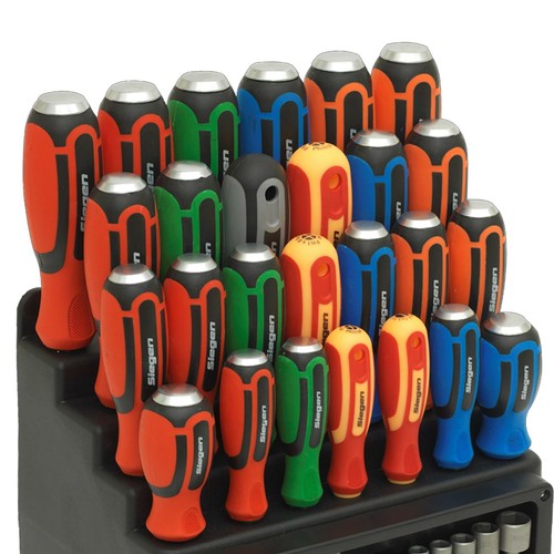 Sealey Hammer-Thru Screwdriver, Bit & Nut Driver Set 61pc Magnetized Tips - Picture 3 of 8