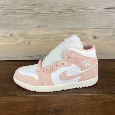 Nike Air Jordan 1 Mid SE Mens Size 10.5 White Sail Legend Pink