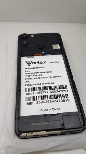 Vortex HD65PLUS Black 6.5" 64GB ROM 4GB RAM Android Smartphone Phone ONLY