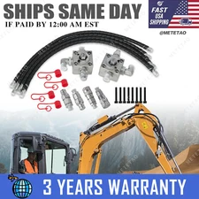 2 Three Way Diverter Valves for 1-2 ton Chinese Mini Excavator w/ Quick Connects