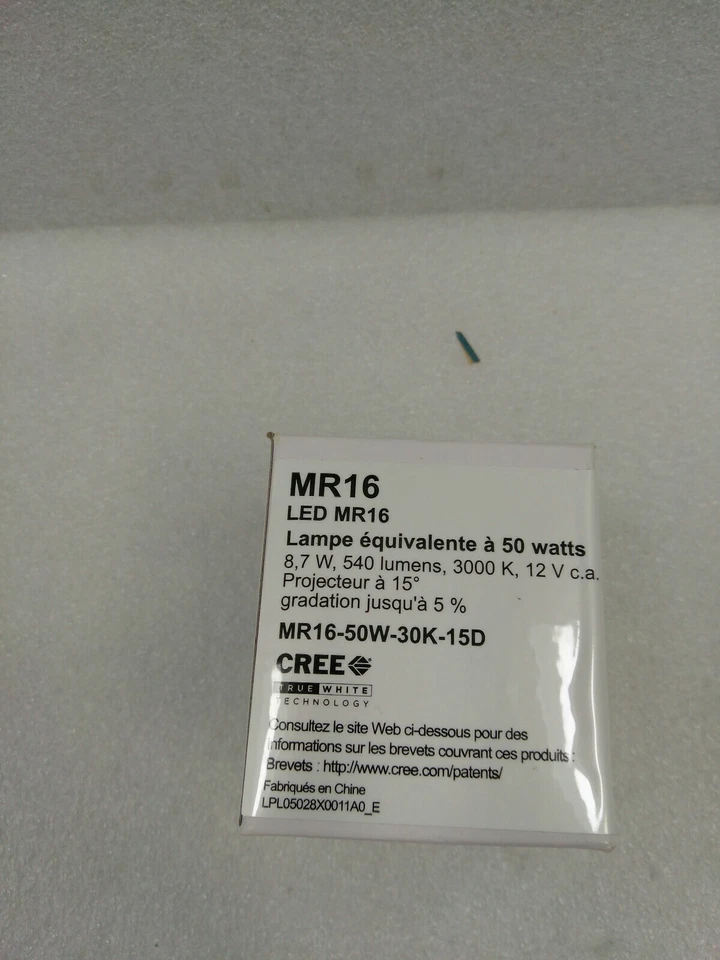 CREE MR16-50W -30K-15D, 12V , 50W , DIMMABLE Neutral White Bulb   (15DB3 - Image 3 of 4