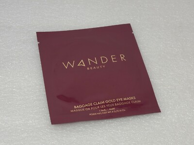 WANDER BEAUTY Baggage Claim Gold Eye Masks 1 Pair 