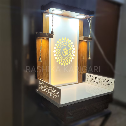 Wooden Temple with LED Light for Home & Office | Pooja Mandir, Wall mount Mandir - Picture 3 of 6