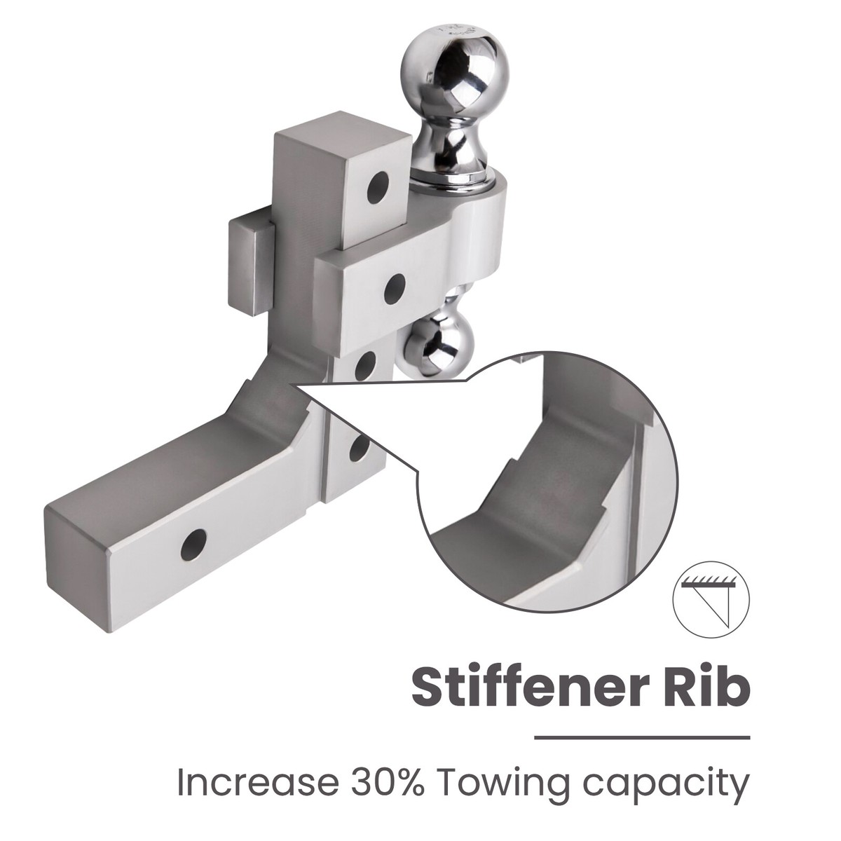 Traveller 2 In. Receiver Adjustable Aluminum Hitch, 6 In. Drop - Foto 7