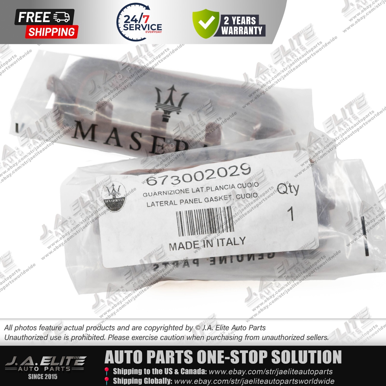 2pcs Genuine Dashboard Panel Gaskets for Maserati Quattroporte(2013+) 673002029