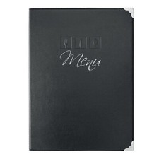 PORTA MENU' SMART 2 ANTE COLORE NERO 23x32  MAXI PORTAMENU PIZZERIA RISTORANTE