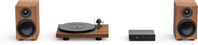 Pro-Ject Colourful Audio System, Analog HiFi Stereo System (Walnuss EchtHolz)