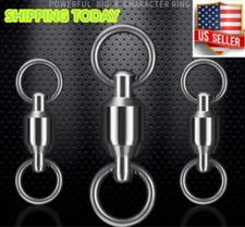 100Pcs/#3 Ball Bearing Swivels Solid Ring Trolling Connector Fishing Tackle