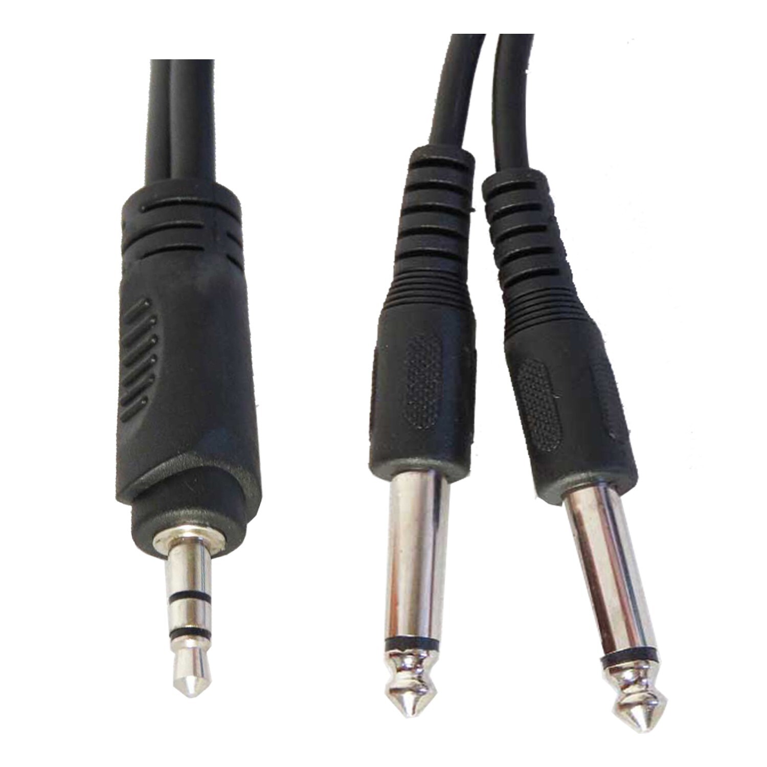 3.5mm Male Stereo Audio Cable to Dual 1/4 Inch Male Mono DJ Mixer Cable Cord 8ft