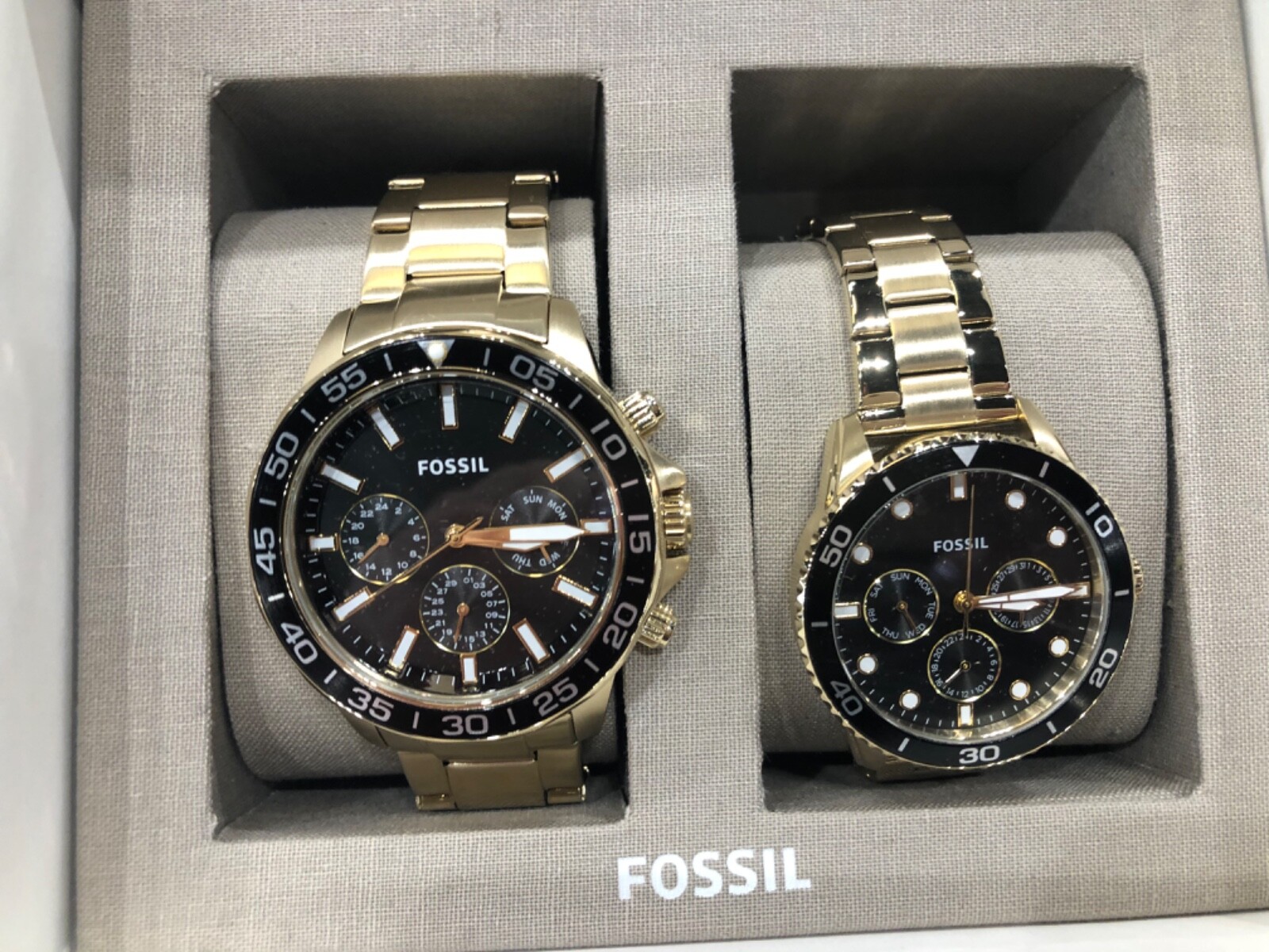 Buy Fossil Couple Set His \u0026 Her Gold 