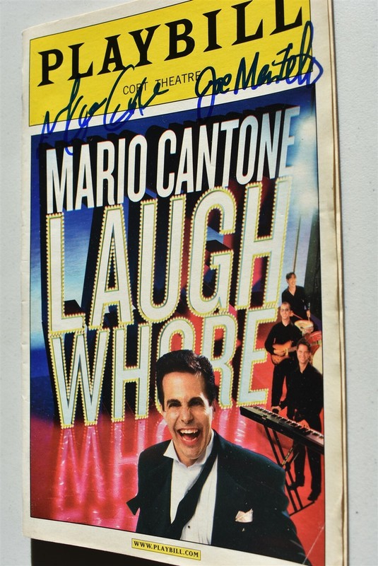 MARIO CANTONE JOE MANTELLO LAUGH WHORE opening night SIGNED Broadway Playbill