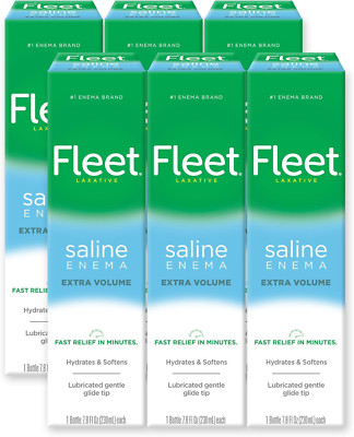 Fleet Saline Enema Pack of 6 7.8 Fl Oz Constipation Relief Easy Disposable Use