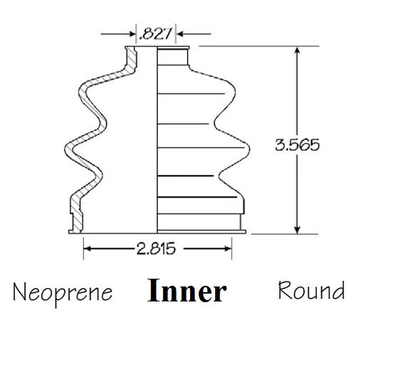 Front Inner & Outer CV Axle Boot Kit For Honda Civic 1973-1983 Boots - Image 2 of 4