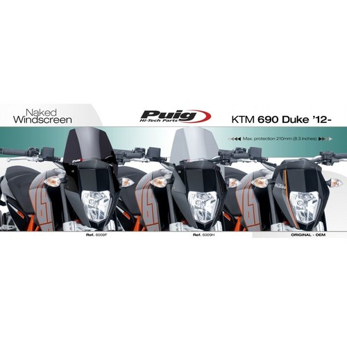 Pare-brise pour KTM 690 Duke / R 12-19 clair Puig NG Sport - Photo 2/2