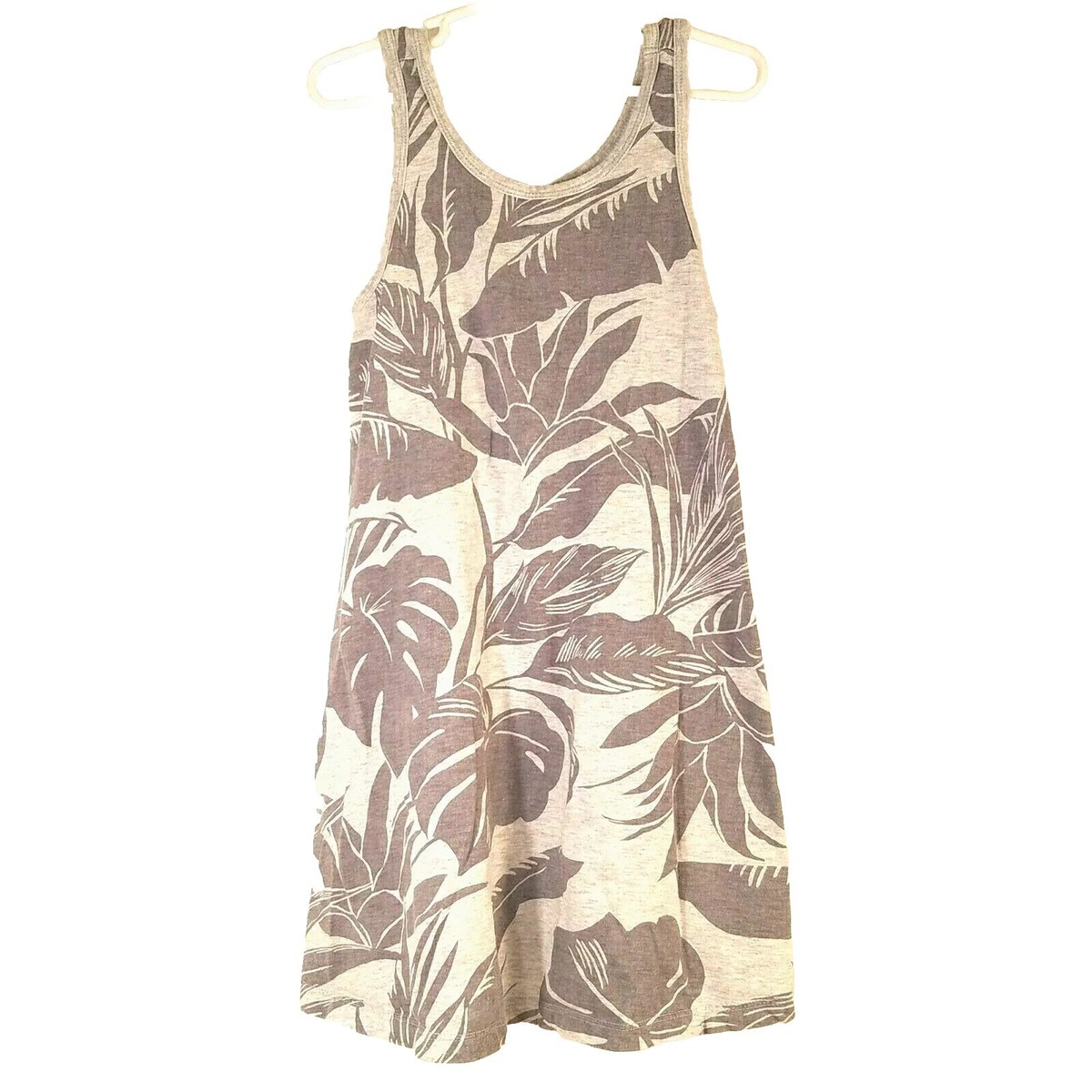 Old Navy Dress Girls Size S Small 6-7 Summer Tropical Gray Sleeveless  Pullover