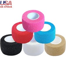 6 Pack 1 Inch Self Adhesive Bandage Wrap Cohesive Tape Pets Sports Athletics New