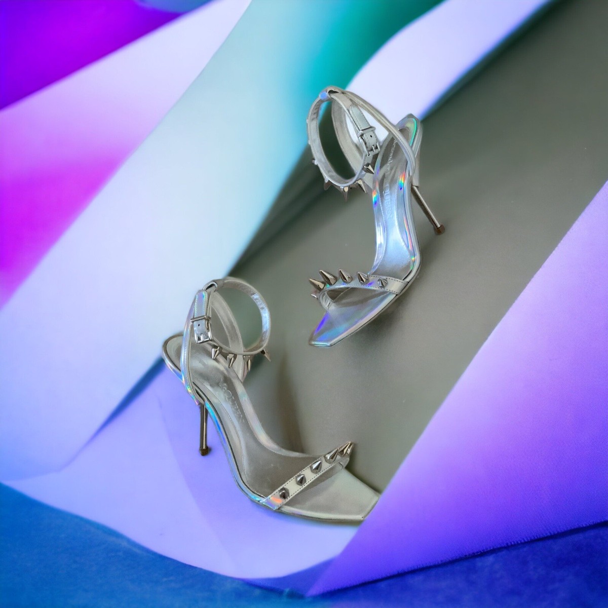 Alexander McQueen Spiked Leather Sandal heels Size 37.5 $950