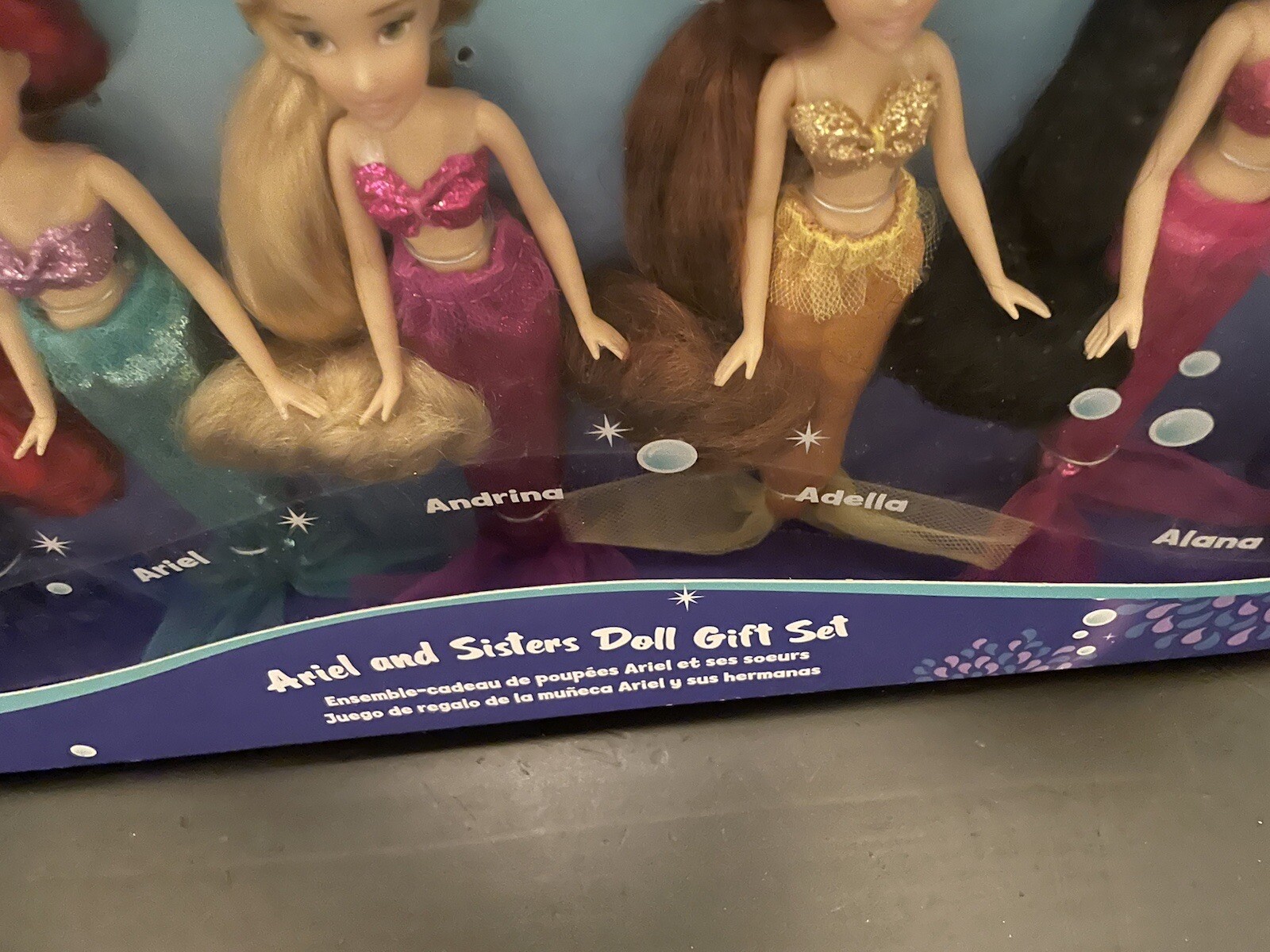 Little Mermaid Ariel Sisters Mini Doll Set Disney Store New 2013