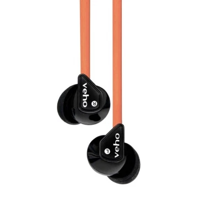 VEHO EUROPE Veho Z1 In Ear Kopfhörer Kabel orange Stereo 3,5 mm Anschluss Noise Cancelling