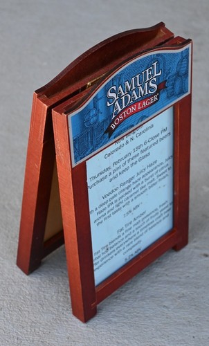 Samuel Adams - Beer - Tabletop Restaurant Bar Specials Menu Sign Stand Placard