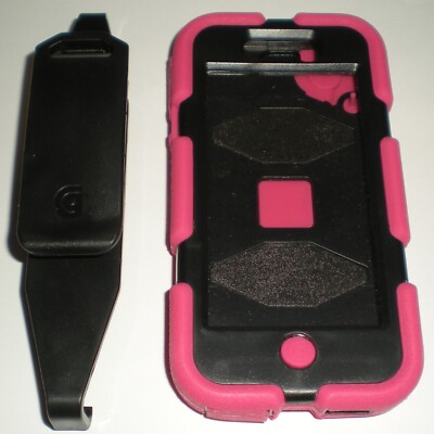Griffin Survivor Case belt clip for iPhone 5/5s, Pink Black screen  protector