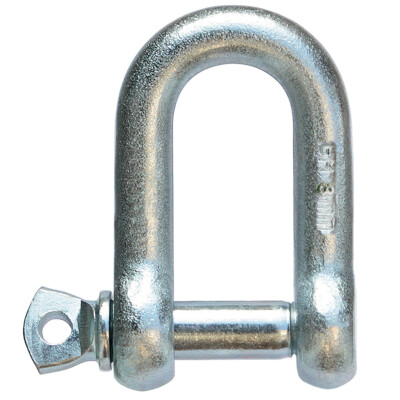 4 Schäkel 8 D-Form D-Schäkel gerade mit Schraubbolzen Verbinder Stahl verzinkt