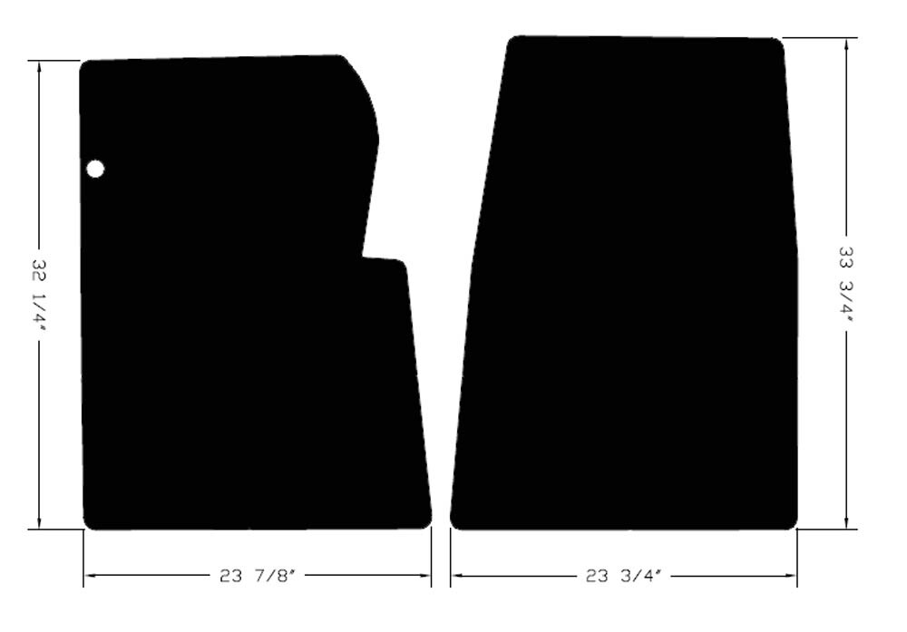 NEW! BLACK FLOOR MATS 1971-1972 Chevy Pckup Truck C10 K10 Embrodered