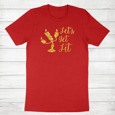 Let's Get Lit Glitter Shirt Lumiere Funny Pun Party Drinking around the world
