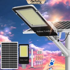 11000W Commercial Outdoor Solar Street Lights Dusk to Dawn parking lot Light 