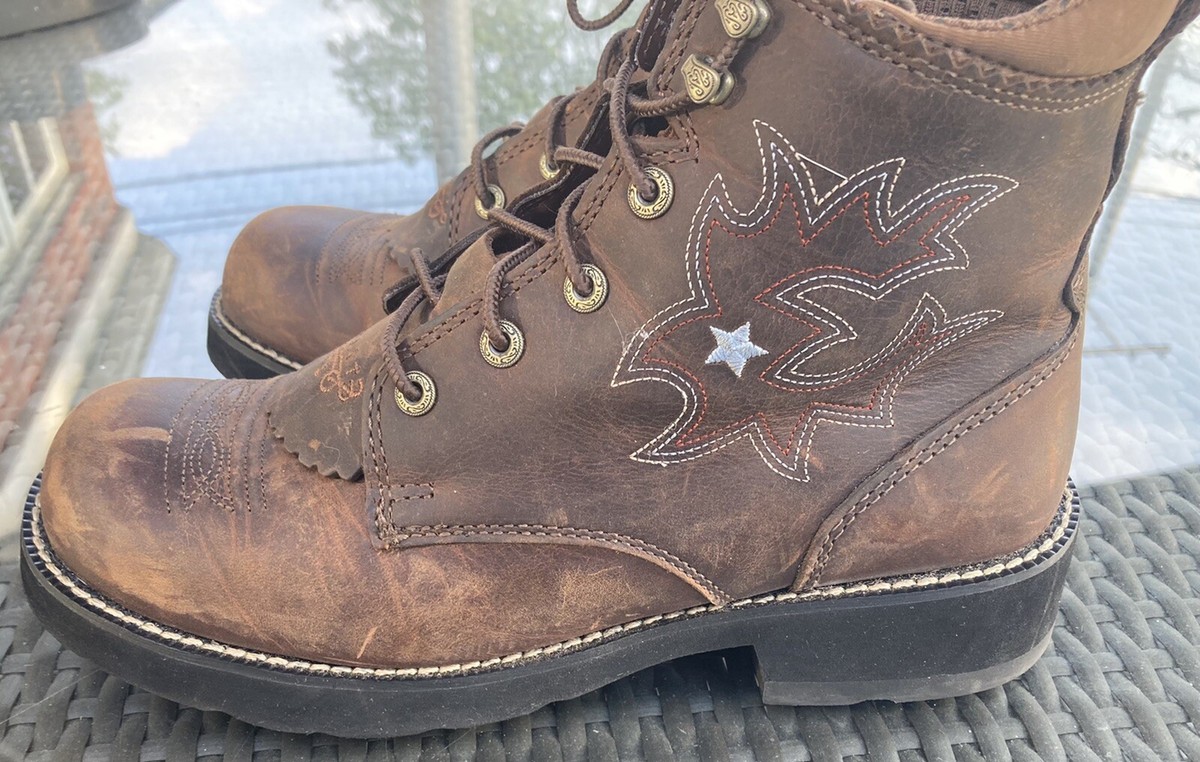 Bottes Western Ariat Probaby Driftwood – Femme – Taille US 8 / UK 5.5 – Cuir Brodé