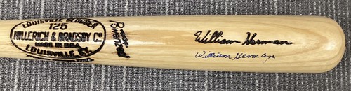Billy Herman Signed Baseball Bat Louisville Slugger Player Model Auto HOF JSA - Picture 3 of 5