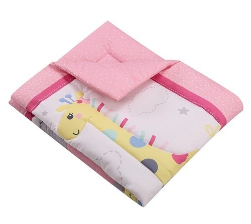 New Baby Girls 3 Pieces Pink Jungle Animals Nursery Bedding Crib Cot Sets - Picture 6 of 9