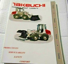 Factory Takeuchi Compact Wheel Loaders TW50 60 65 70 Dealership Spec Brochure 