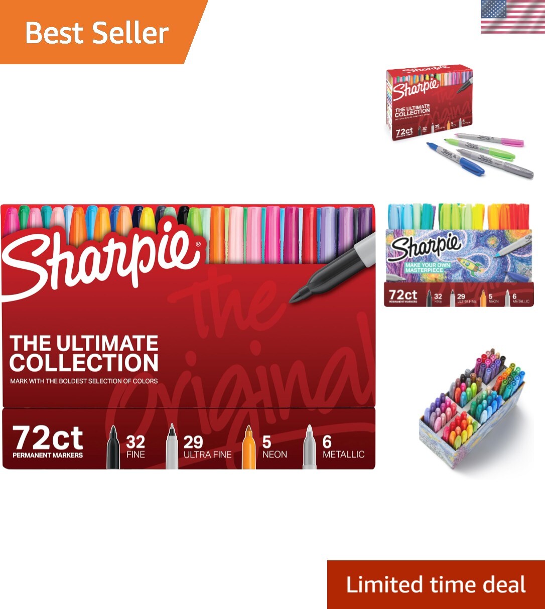 Permanent Markers Ultimate Collection, Ultra Fine And Fine Tip Markers, Great...-image