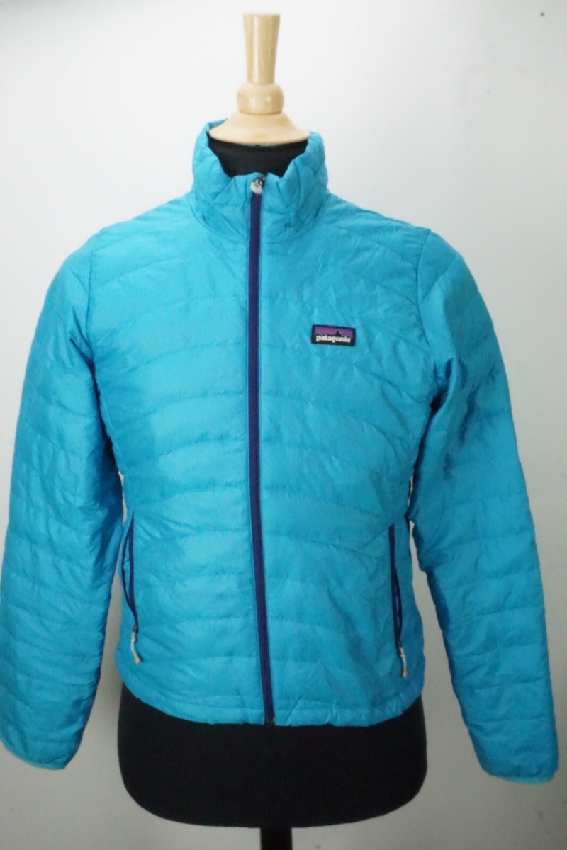 Patagonia Baby Blue Womens Down Sweater Puffer Jacket Sz S