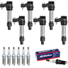 6 Ignition Coil & ACDelco Iridium Spark Plug For Cadillac GMC Chevrolet UF569