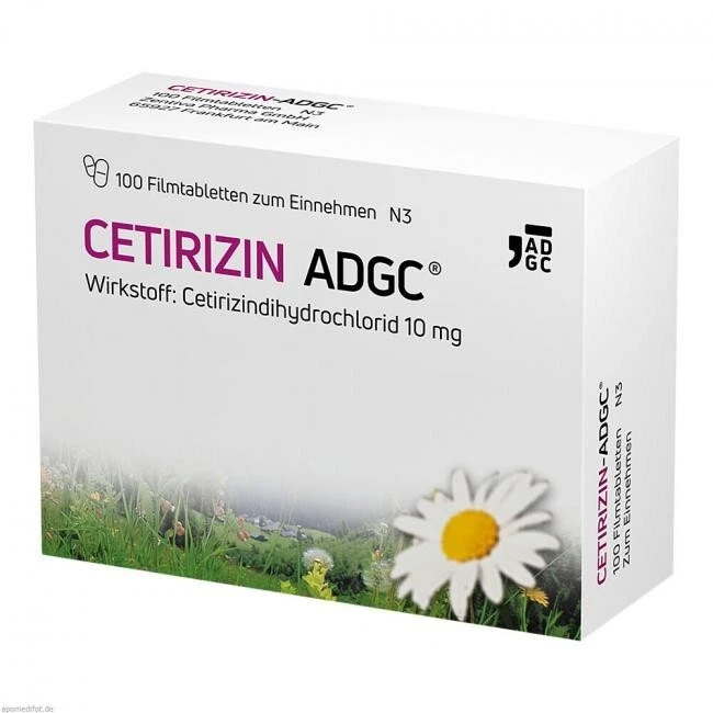 CETIRIZIN ADGC Filmtabletten 100 St ,PZN 02663704
