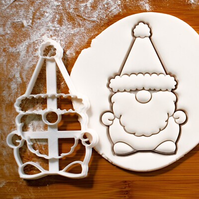 Christmas Gnome Cookie Cutter - Merry xmas, garden, enchanted forest, fairy tale