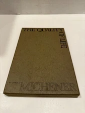 THE QUALITY OF LIFE by James A. Michener, James B Wyeth - 1970 HC w/ slipcase