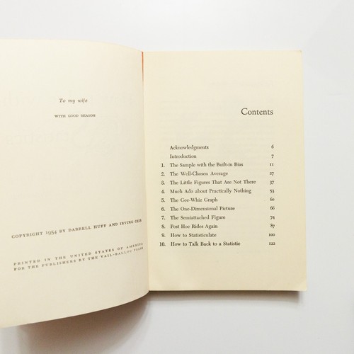 How to Lie with Statistics Darrell Huff 1954 Softcover - Picture 5 of 8