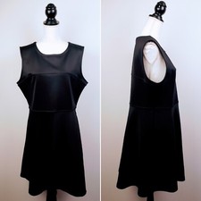 DAISY FUENTES Dress, Black Onyx Polyester Sleeveless Solid Zipper Career, XL