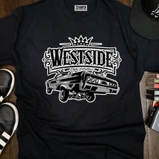 Westside Lowrider Tee Unisex Adult T-Shirt Westcoast Hip Hop Rap Old School Tee