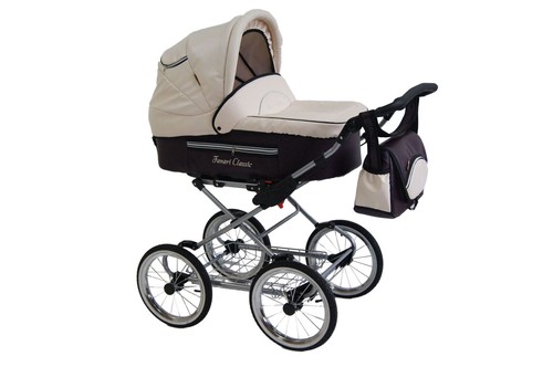 FANARI CLASSIC Pram Stroller Retro Baby Fashion 2in1 CARRYCOT + PUSHCHAIR - Picture 7 of 8