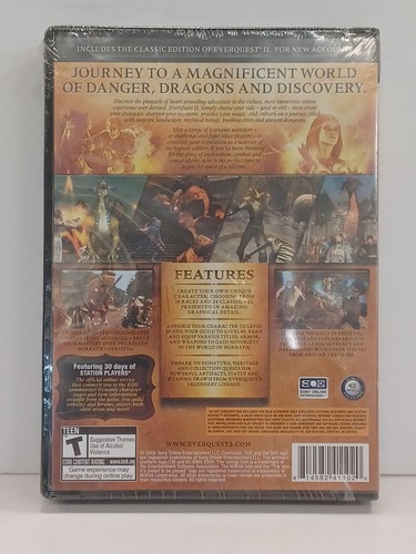 EVERQUEST II CLASSIC PC CD-ROM NEW in SEALED Box 2006 Sony Online Entertainment  - Picture 4 of 4