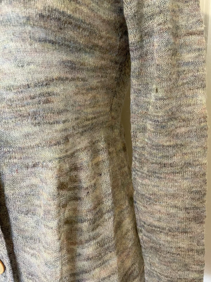 Abrigo Suéter Mohair de Lana Gris para Dormir en la Nieve-Talla-S~ Hermoso y Muy Acogedor Foto 4 de 4